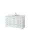 Wyndham Deborah 60" Single Bathroom Vanity In White With White Carrara Marble Countertop Undermount Square Sink And No Mirror WCS202060SWHCMUNSMXX