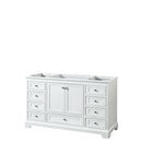 Wyndham Deborah 60" Single Bathroom Vanity In White With No Countertop No Sink And No Mirror WCS202060SWHCXSXXMXX