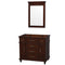 Wyndham Berkeley 36" Single Bathroom Vanity In Dark Chestnut With No Countertop And No Sink And 24" Mirror WCV171736SCDCXSXXM24