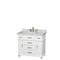 Wyndham Berkeley 36" Single Bathroom Vanity In White With White Carrara Marble Top With White Undermount Oval Sink And No Mirror WCV171736SWHCMUNRMXX