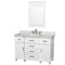 Wyndham Berkeley 48" Single Bathroom Vanity In White With White Carrara Marble Top With White Undermount Oval Sink And 24" Mirror WCV171748SWHCMUNRM24