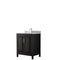 Wyndham Daria 30" Single Bathroom Vanity In Dark Espresso White Carrara Marble Countertop Undermount Square Sink And No Mirror WCV252530SDECMUNSMXX