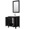 Wyndham Daria 30" Single Bathroom Vanity In Dark Espresso White Cultured Marble Countertop Undermount Square Sink and 24" Mirror WCV252530SDEWCUNSM24