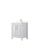 Wyndham Daria 30" Single Bathroom Vanity In White White Cultured Marble Countertop Undermount Square Sink Brushed Gold Trims And No Mirror WCV252530SWGWCUNSMXX