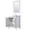 Wyndham Daria 30" Single Bathroom Vanity In White White Carrara Marble Countertop Undermount Square Sink and 24" Mirror WCV252530SWHCMUNSM24