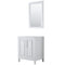 Wyndham Daria 30" Single Bathroom Vanity In White No Countertop No Sink And 24" Mirror WCV252530SWHCXSXXM24