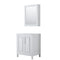 Wyndham Daria 30" Single Bathroom Vanity In White No Countertop No Sink And Medicine Cabinet WCV252530SWHCXSXXMED