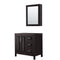 Wyndham Daria 36" Single Bathroom Vanity In Dark Espresso No Countertop No Sink And Medicine Cabinet WCV252536SDECXSXXMED