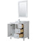 Wyndham Daria 36" Single Bathroom Vanity In White White Carrara Marble Countertop Undermount Square Sink and 24" Mirror WCV252536SWHCMUNSM24