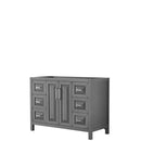 Wyndham Daria 48" Single Bathroom Vanity In Dark Gray No Countertop No Sink And No Mirror WCV252548SKGCXSXXMXX