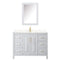 Wyndham Daria 48" Single Bathroom Vanity In White Light-Vein Carrara Cultured Marble Countertop Undermount Square Sink Brushed Gold Trims and Medicine Cabinet WCV252548SWGC2UNSMED