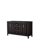 Wyndham Daria 60" Double Bathroom Vanity In Dark Espresso No Countertop No Sink And No Mirror WCV252560DDECXSXXMXX