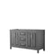 Wyndham Daria 60" Double Bathroom Vanity In Dark Gray No Countertop No Sink And No Mirror WCV252560DKGCXSXXMXX