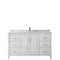 Wyndham Daria 60" Single Bathroom Vanity In White White Carrara Marble Countertop Undermount Square Sink and No Mirror WCV252560SWHCMUNSMXX