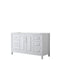 Wyndham Daria 60" Single Bathroom Vanity In White No Countertop No Sink And No Mirror WCV252560SWHCXSXXMXX