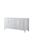 Wyndham Daria 72" Double Bathroom Vanity In White No Countertop No Sink And No Mirror WCV252572DWHCXSXXMXX