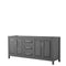 Wyndham Daria 80" Double Bathroom Vanity In Dark Gray No Countertop No Sink And No Mirror WCV252580DKGCXSXXMXX