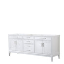 Wyndham Margate 80" Double Bathroom Vanity In White No Countertop No Sink And No Mirror WCV303080DWHCXSXXMXX