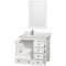 Wyndham Acclaim 36" Single Bathroom Vanity In White White Carrara Marble Countertop Undermount Square Sink and 24" Mirror WCV800036SWHCMUNSM24