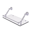 Allied Brass Waverly Place 18 Inch Floating Glass Shelf with Gallery Rail WP-1-18-GAL-SCH