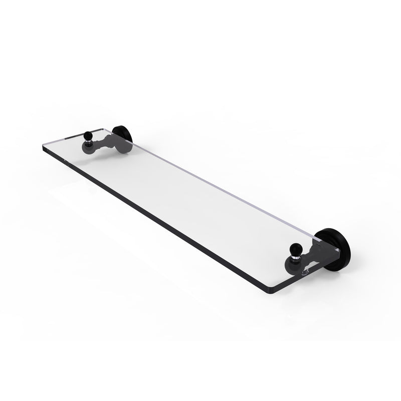 Allied Brass Waverly Place Collection 22 Inch Glass Vanity Shelf with Beveled Edges WP-1-22-BKM