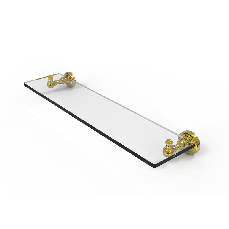 Allied Brass Waverly Place Collection 22 Inch Glass Vanity Shelf with Beveled Edges WP-1-22-PB