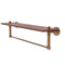 Allied Brass Waverly Place Collection 22 Inch Solid IPE Ironwood Shelf with Integrated Towel Bar WP-1-22TB-IRW-BBR