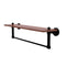 Allied Brass Waverly Place Collection 22 Inch Solid IPE Ironwood Shelf with Integrated Towel Bar WP-1-22TB-IRW-BKM