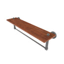 Allied Brass Waverly Place Collection 22 Inch Solid IPE Ironwood Shelf with Integrated Towel Bar WP-1-22TB-IRW-GYM