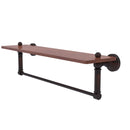 Allied Brass Waverly Place Collection 22 Inch Solid IPE Ironwood Shelf with Integrated Towel Bar WP-1-22TB-IRW-UNL