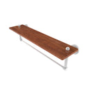 Allied Brass Waverly Place Collection 22 Inch Solid IPE Ironwood Shelf with Integrated Towel Bar WP-1-22TB-IRW-WHM