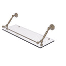 Allied Brass Waverly Place 24 Inch Floating Glass Shelf with Gallery Rail WP-1-24-GAL-PEW