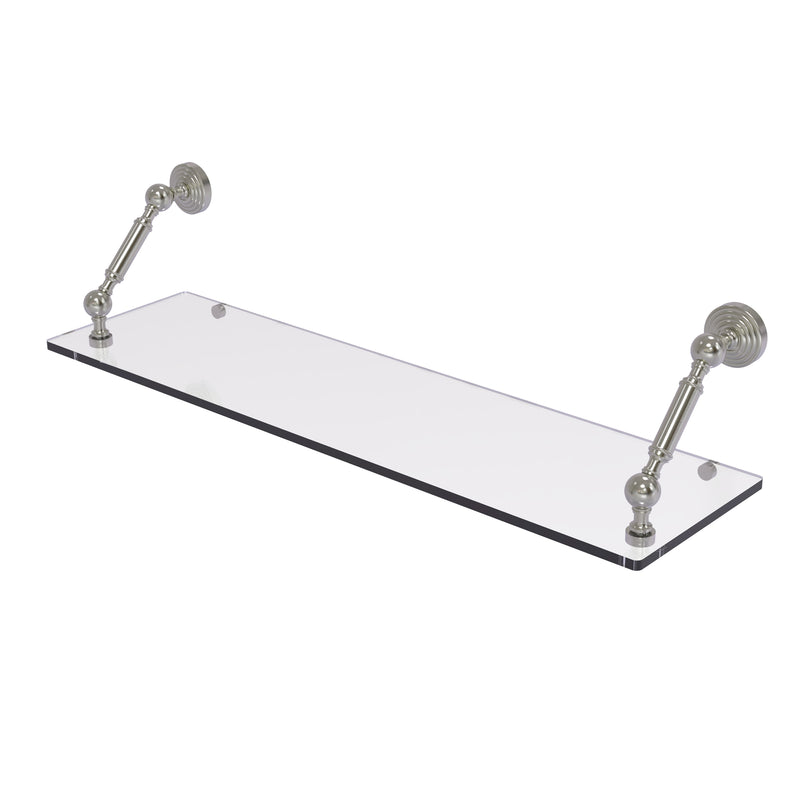 Allied Brass Waverly Place Collection 30 Inch Floating Glass Shelf WP-1-30-SN