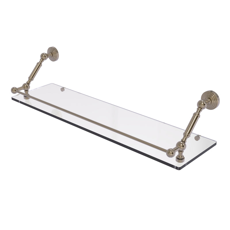Allied Brass Waverly Place 30 Inch Floating Glass Shelf with Gallery Rail WP-1-30-GAL-PEW