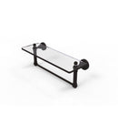 Allied Brass Waverly Place 16 Inch Glass Vanity Shelf with Integrated Towel Bar WP-1TB-16-ORB