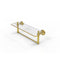 Allied Brass Waverly Place 16 Inch Glass Vanity Shelf with Integrated Towel Bar WP-1TB-16-PB