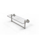 Allied Brass Waverly Place 16 Inch Glass Vanity Shelf with Integrated Towel Bar WP-1TB-16-SN