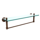 Allied Brass Waverly Place Collection 22 Inch Glass Vanity Shelf with Integrated Towel Bar WP-1TB-22-ABZ