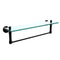 Allied Brass Waverly Place Collection 22 Inch Glass Vanity Shelf with Integrated Towel Bar WP-1TB-22-BKM