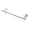 Allied Brass Waverly Place Collection 22 Inch Glass Vanity Shelf with Integrated Towel Bar WP-1TB-22-WHM