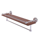 Allied Brass Waverly Place Collection 22 Inch IPE Ironwood Shelf with Gallery Rail and Towel Bar WP-1-22TB-GAL-IRW-SCH