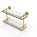 Allied Brass Waverly Place 16 Inch Double Glass Shelf with Gallery Rail WP-2-16-GAL-PB