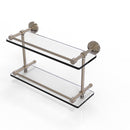 Allied Brass Waverly Place 16 Inch Double Glass Shelf with Gallery Rail WP-2-16-GAL-PEW