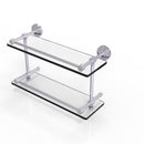 Allied Brass Waverly Place 16 Inch Double Glass Shelf with Gallery Rail WP-2-16-GAL-SCH
