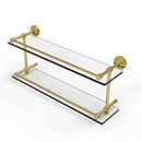 Allied Brass Waverly Place 22 Inch Double Glass Shelf with Gallery Rail WP-2-22-GAL-PB