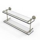 Allied Brass Waverly Place 22 Inch Double Glass Shelf with Gallery Rail WP-2-22-GAL-PNI