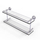 Allied Brass Waverly Place 22 Inch Double Glass Shelf with Gallery Rail WP-2-22-GAL-SCH