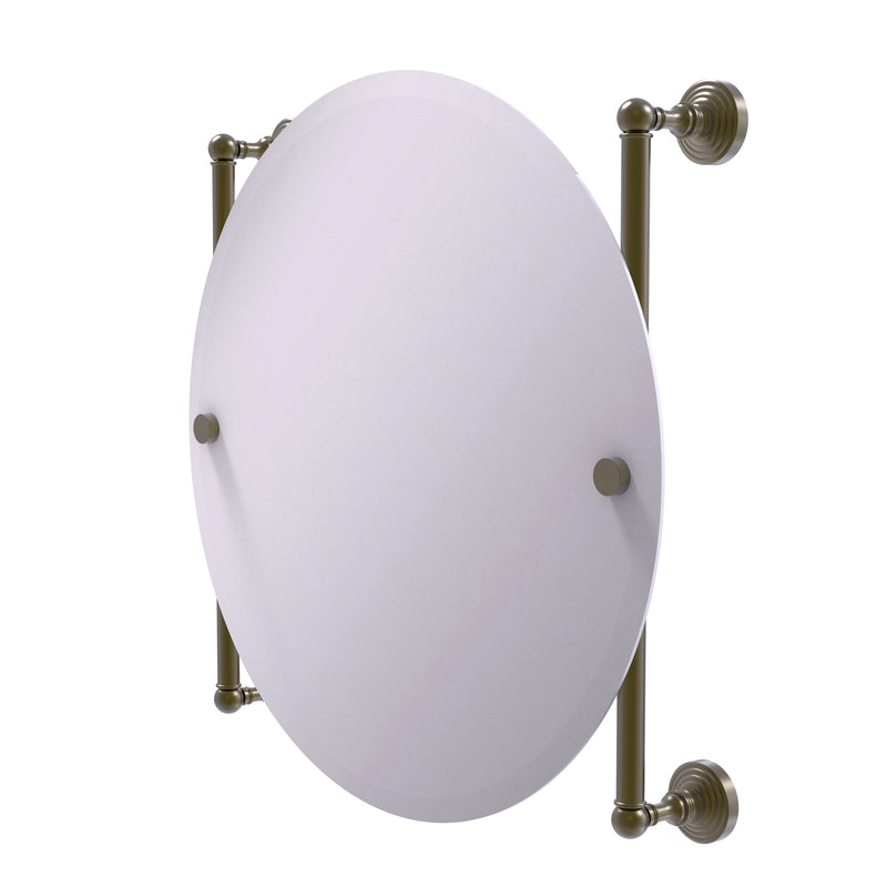 Allied Brass Waverly Place Collection Round Frameless Rail Mounted Mirror WP-27-90-ABR