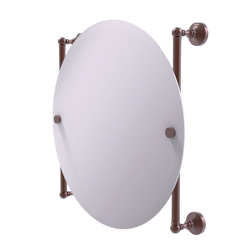 Allied Brass Waverly Place Collection Round Frameless Rail Mounted Mirror WP-27-90-CA