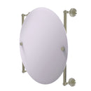 Allied Brass Waverly Place Collection Round Frameless Rail Mounted Mirror WP-27-90-PNI